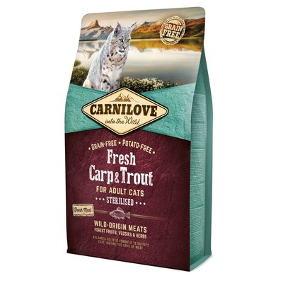Carnilove Fresh Carp and Trout Sterilised короп д/стерил. котів 2 кг 170877/7441 фото