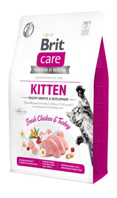 Сухий корм Brit Care Cat GF Kitten HGrowth & Development для кошенят, здорове зростання та розвиток, 2 кг 171278/0679 фото