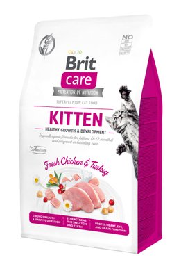 Сухий корм Brit Care Cat GF Kitten HGrowth & Development для кошенят, здорове зростання та розвиток, 400 г 171279/0686 фото
