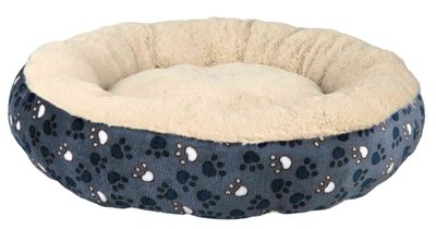 Лежак Trixie Tammy для собак, з наповнювачем із флісу, плюш, з лапками, 50 см (синій/бежевий) 37377 фото