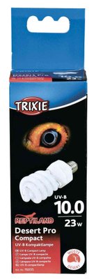 Люмінесцентна лампа Trixie для тераріуму Desert Pro Compact 10.0, для опромінення променями УФ-В спектра 23 W, E27 76035 фото