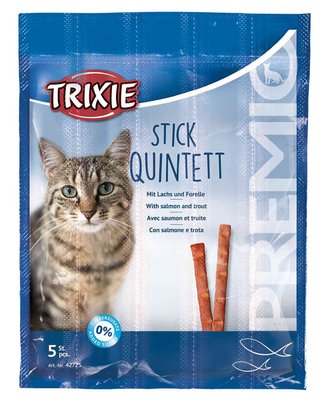 Ласощі Trixie Premio Quadro-Sticks для котів, лосось та форель, 5 шт 42725 фото