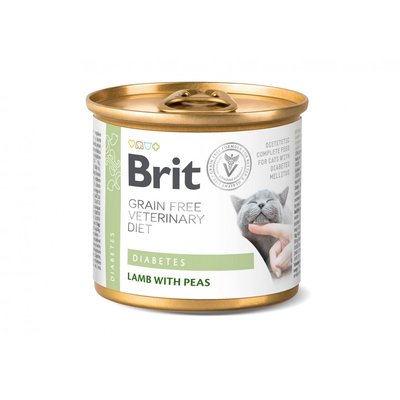 Brit VetDiets Cat Diabetes консерви д/котів з діабетом, 200г 100710 фото