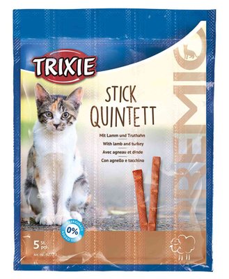 Ласощі Trixie Premio Quadro-Sticks для котів, ягня та індичка, 5 шт 42723 фото
