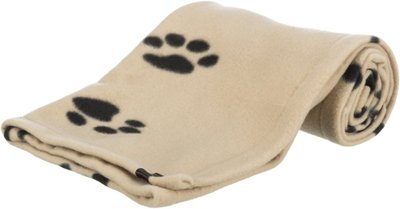 Килимок Trixie Beany для собак, флісовий, з лапками, 100х70 см (бежевий) 37191 фото