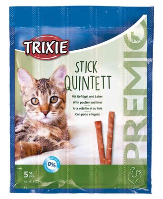 Ласощі Trixie Premio Quadro-Sticks для котів, домашня птиця та печінка, 5 шт 42724 фото
