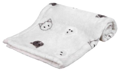 Килимок Trixie Mimi для котів, плюшевий, з мордочками, 70х50 см (сірий) 37168 фото