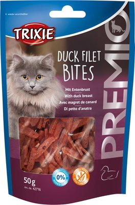 Ласощі Trixie Premio Duck Filet Bites для котів, з сушеного філе качки, 50 г 42716 фото