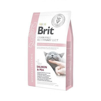 Brit VetDiets Cat Hypoallergenic для котів з харчовою алергією, 2 кг 170960/528370 фото