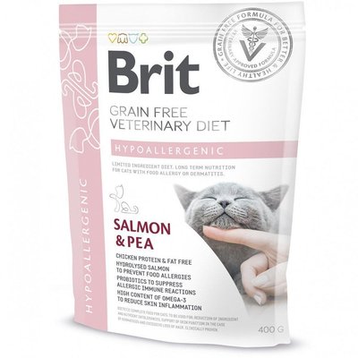Brit VetDiets Cat Hypoallergenic для котів з харчовою алергією, 400 г 170961/528387 фото