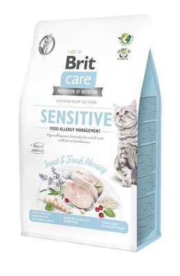 Сухий корм Brit Care Cat GF Insect для котів з харчовою непереносимістю, з комахами та рибою, 400 г 171962 фото