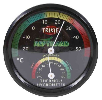 Термометр-гігрометр Trixie для тераріума, механічний, з наліпкою d:7,5 см 76113 фото