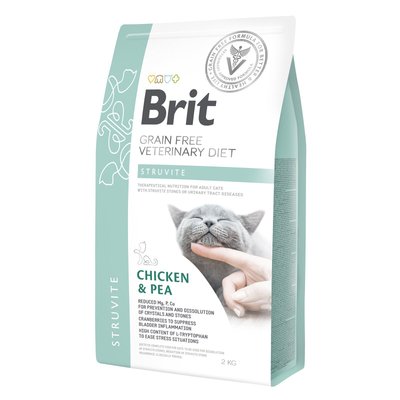 Brit VetDiets Cat Struvite при сечокам. хворобі котів, 2 кг 170954/528271 фото