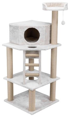 Дряпка Trixie Marlena для котів, світло-сіра, 60х60х151 см (джут/плюш) 44810 фото